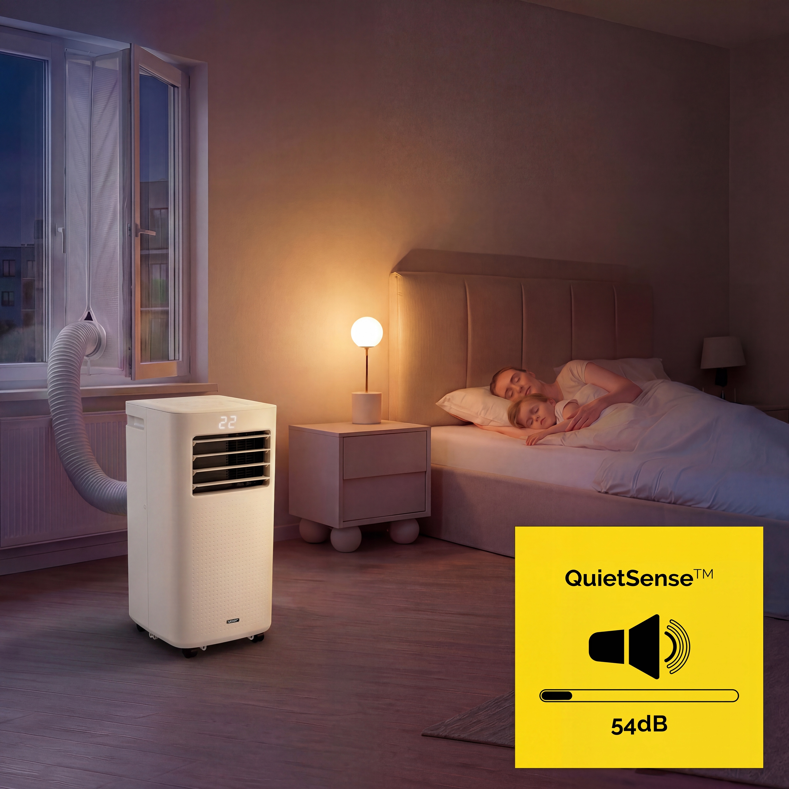 Klimatyzator przenośny Cichy Mały 3kW 30m2 Yoer Osuszacz WiFi +Pompa ciepła Marka Yoer