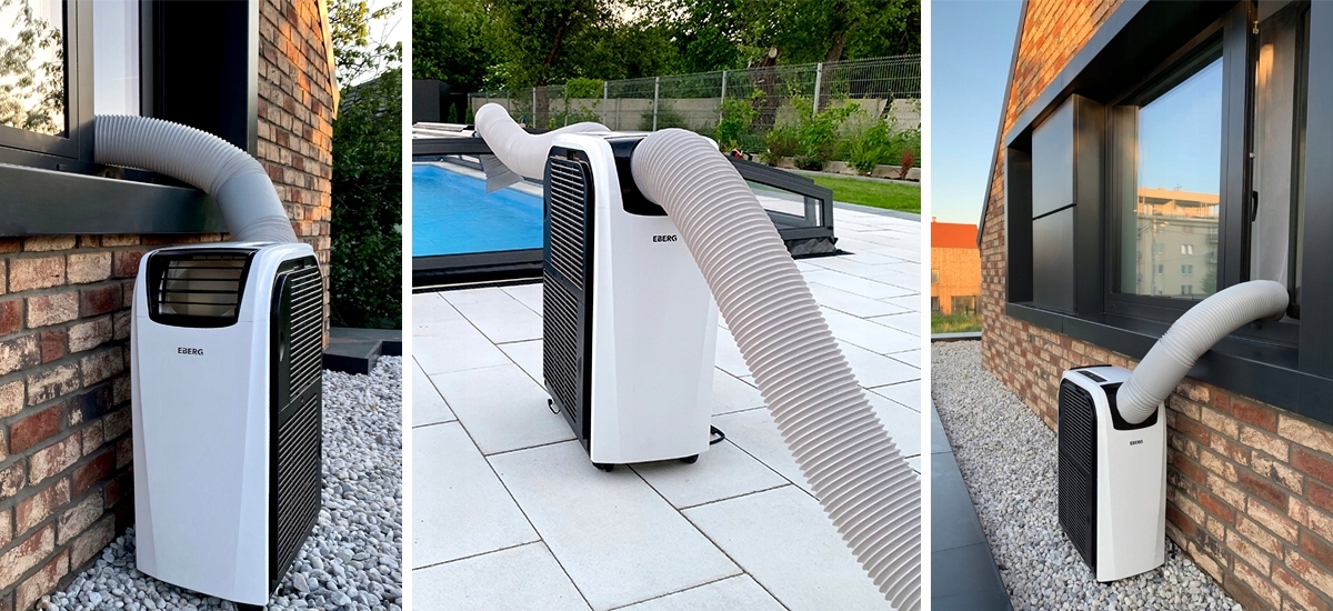 Klimatyzator przenośny 4w1 EBERG QUBO 4kW Osusza 70l/24h+WiFi +Pompa ciepła Kod producenta Klimatyzator przenośny 4kW SpotCooler 4w1