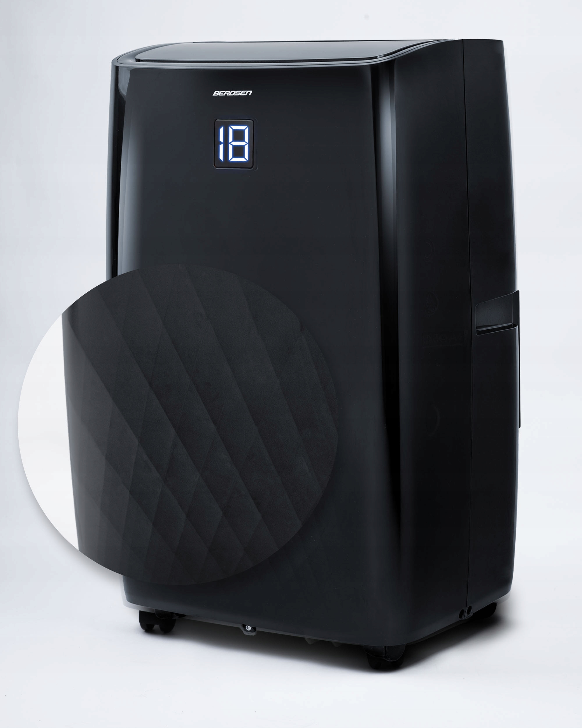KLIMATYZATOR PRZENOŚNY Berdsen Z FUNKCJĄ GRZANIA 4kW OSUSZACZ 36l/24h WiFi Zakres regulacji temperatury 15-31°C
