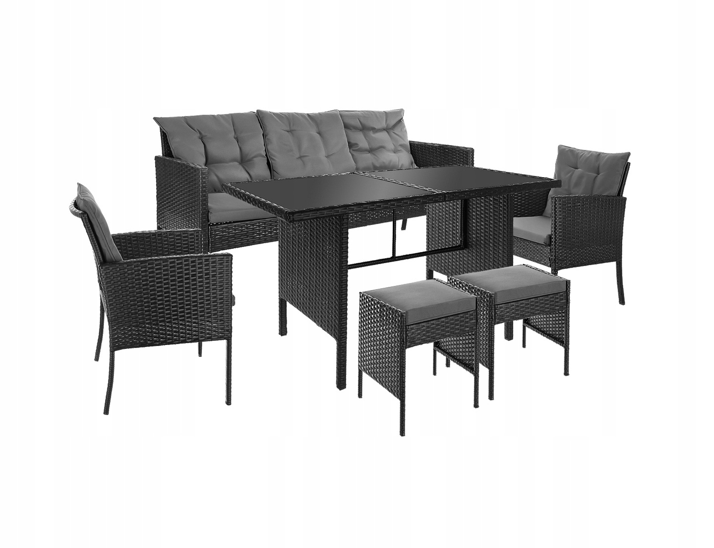 ZESTAW MEBLE OGRODOWE TECHNORATTAN KOMPLET MEBLI MEBLE OGRODOWYCH DO OGRODU Producent Care Life