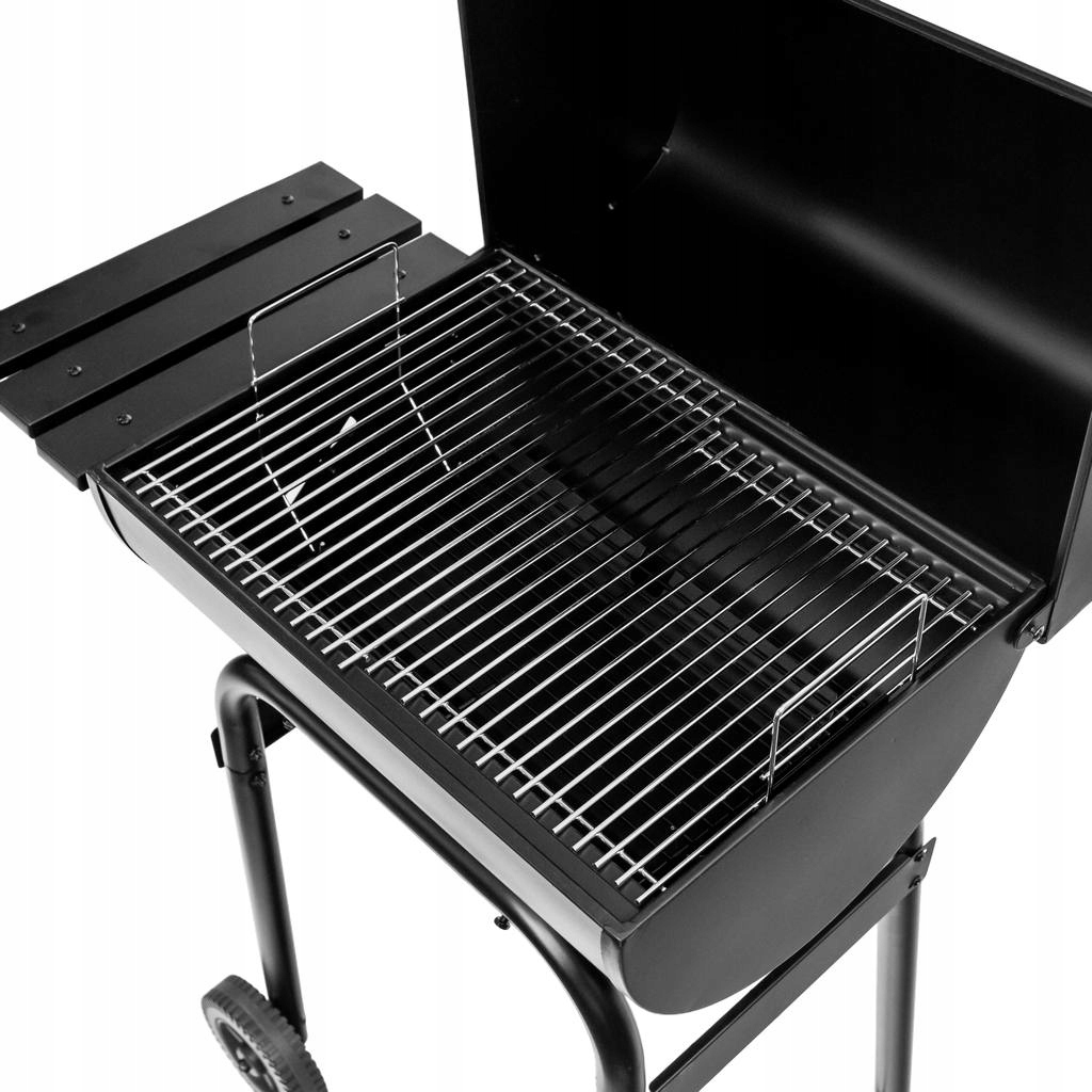 Grill Ogrodowy Węglowy z Pokrywą i KOMINEM BECZKOWY 2 CHROMOWANE RUSZTY Kod producenta MTP006270