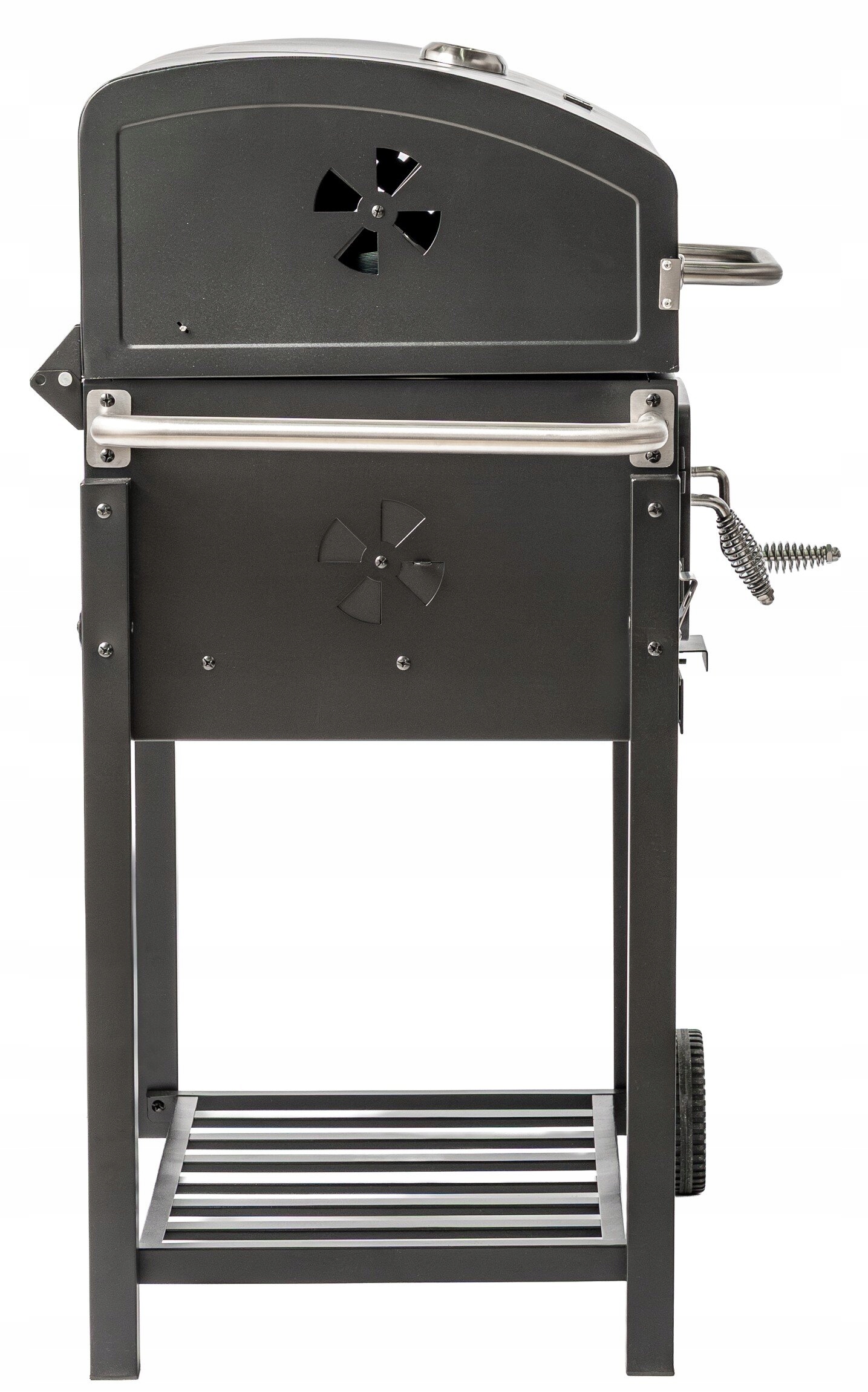 GRILL WĘGLOWY ogrodowy DUŻY XL z pokrywą TERMOMETREM REGULACJĄ RUSZTU Szerokość rusztu 42 cm