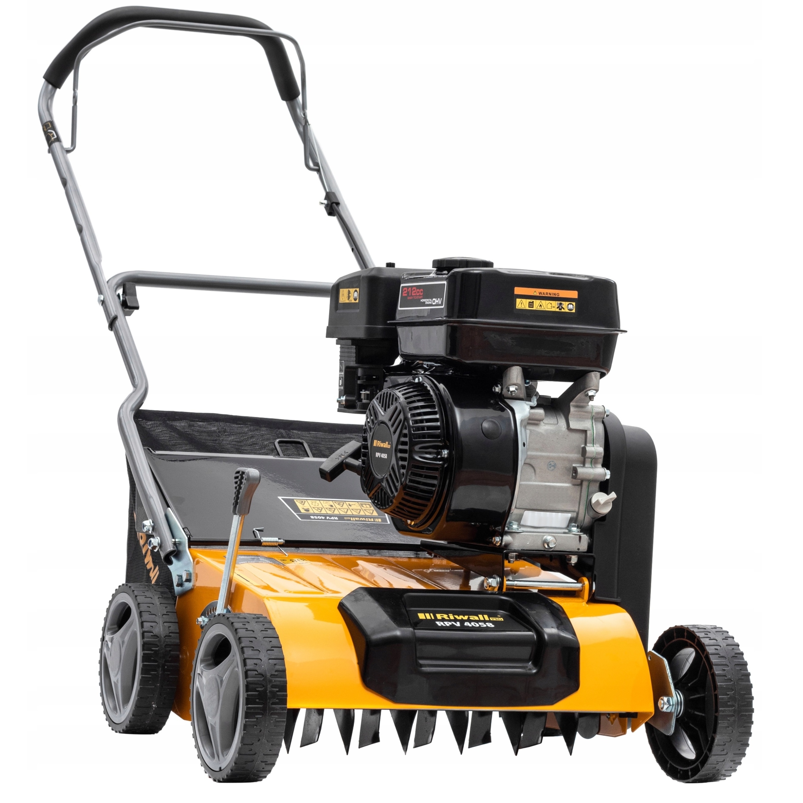 MOCNY AERATOR WERTYKULATOR SPALINOWY 4300W 10KM RIWALL 2 WAŁKI Regulacja głębokości roboczej z regulacją