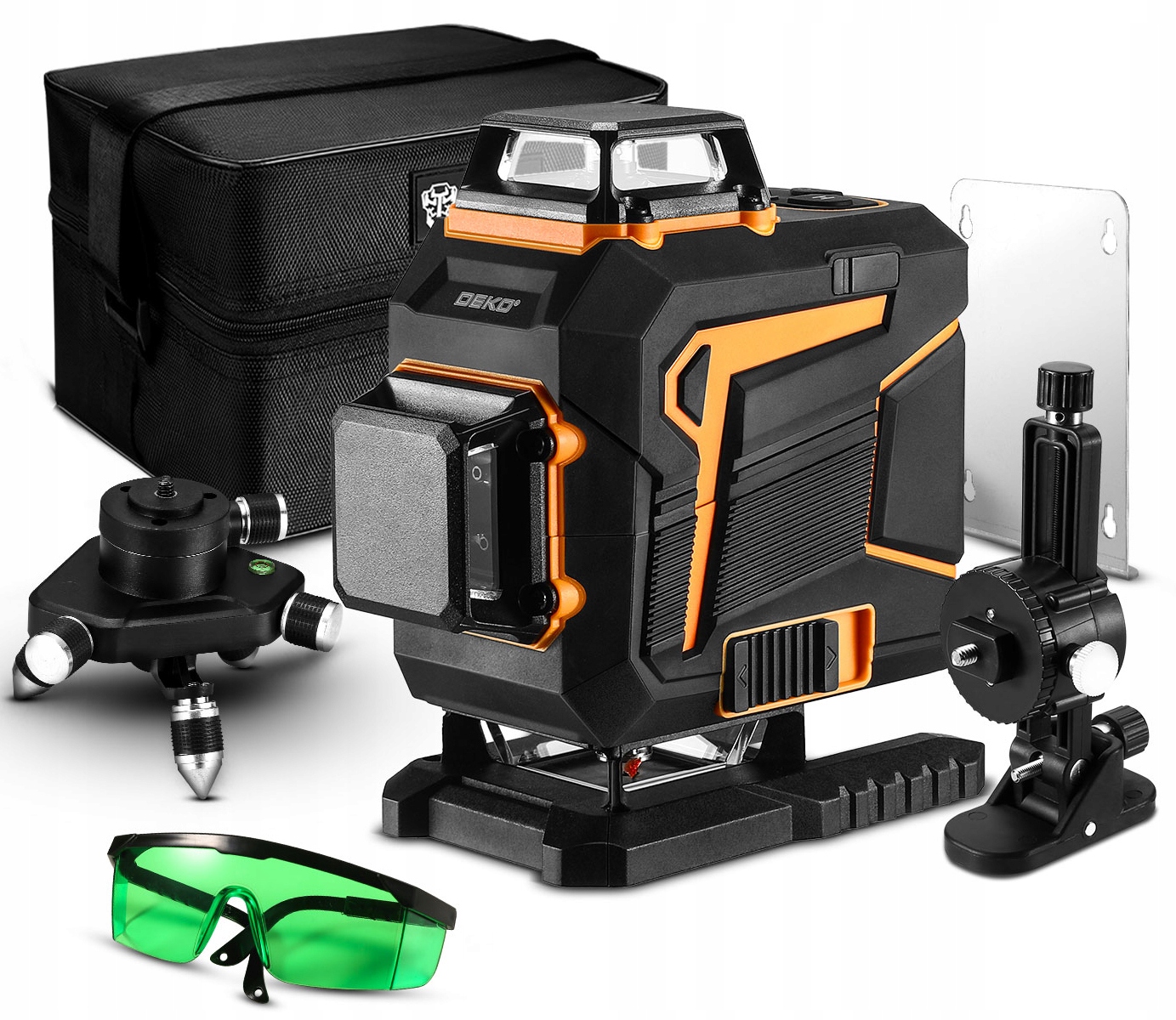 POZIOMICA LASEROWA 360 PRO PŁASZCZYZNOWA 4D LASER KRZYŻOWY ZIELONY DEKO Kod producenta DKLL16PS1