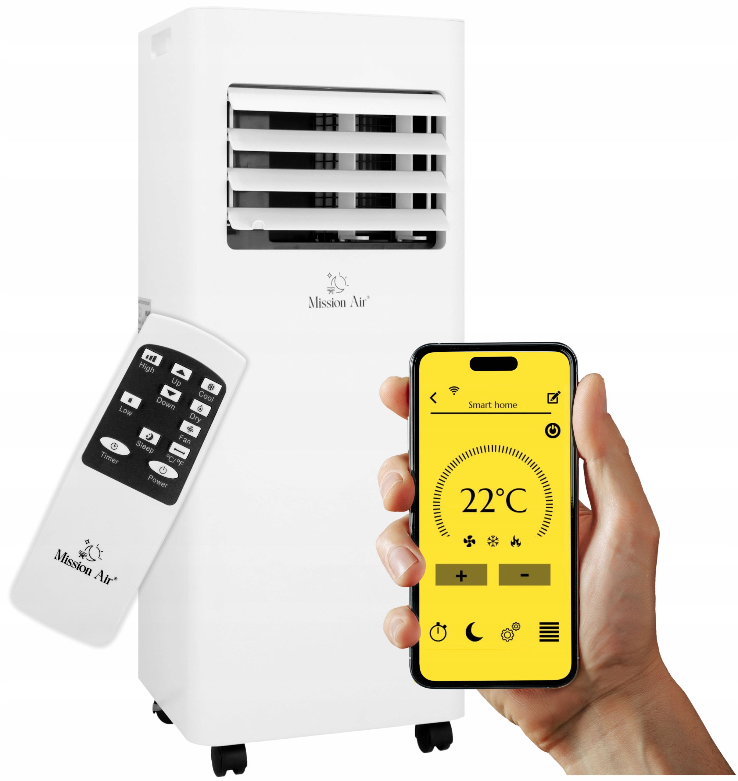 KLIMATYZATOR PRZENOŚNY 3w1 Mission Air 2,1kW +osuszacz 20l/24h TIMER WiFi Marka Mission Air