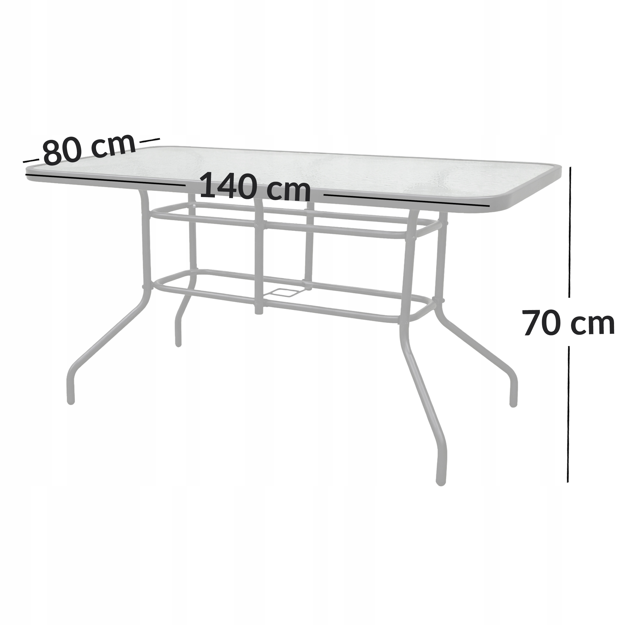 ZESTAW MEBLI OGRODOWYCH BALKON TARAS STÓŁ 140x80 +8x KRZESŁA MINORKA CZARNY EAN (GTIN) 5907368785127