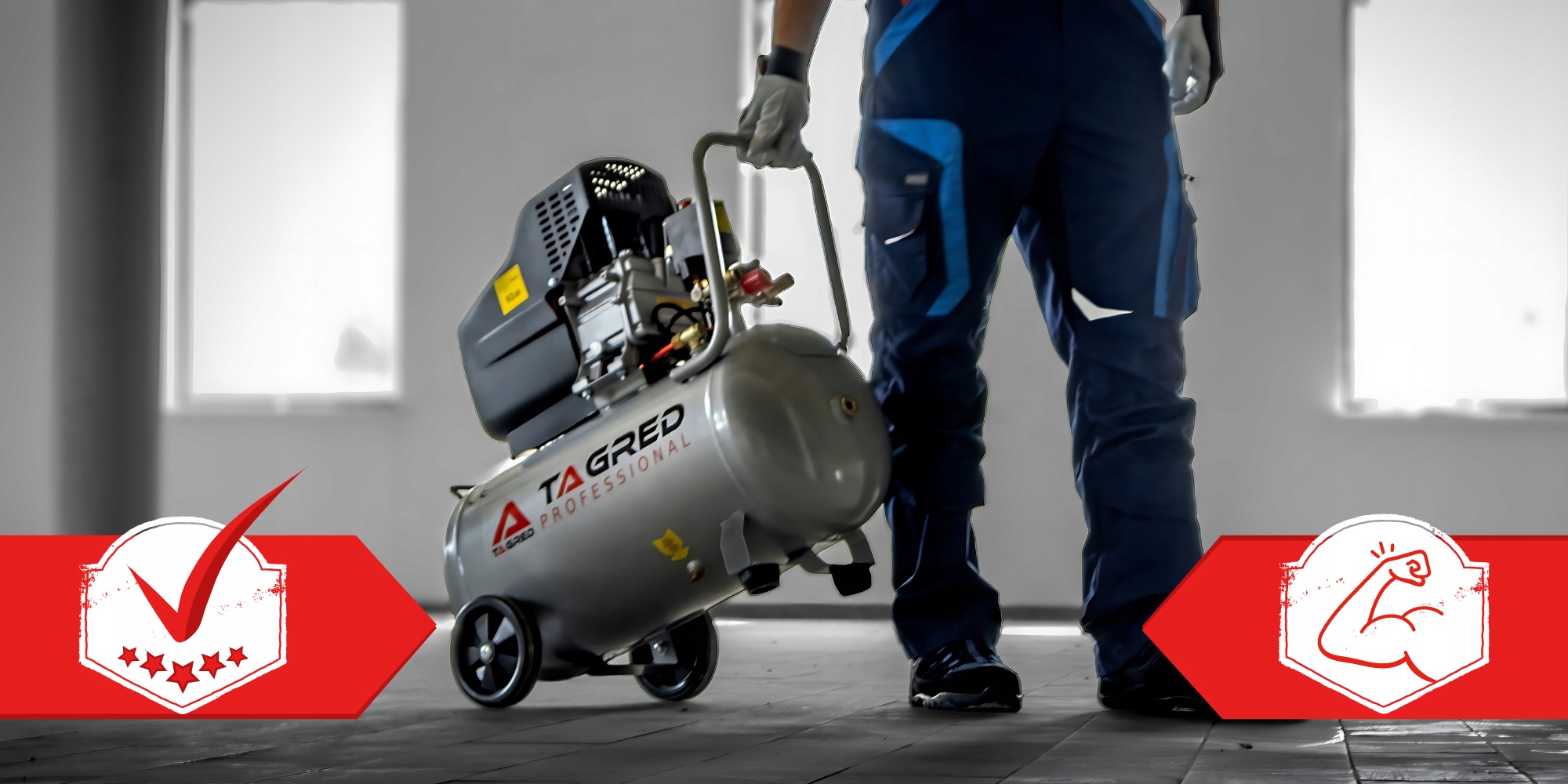 KOMPRESOR OLEJOWY SPRĘŻARKA 50L MOCNA GRATIS ZESTAW +6w1 WYDAJNA 9 bar Typ kompresor olejowy