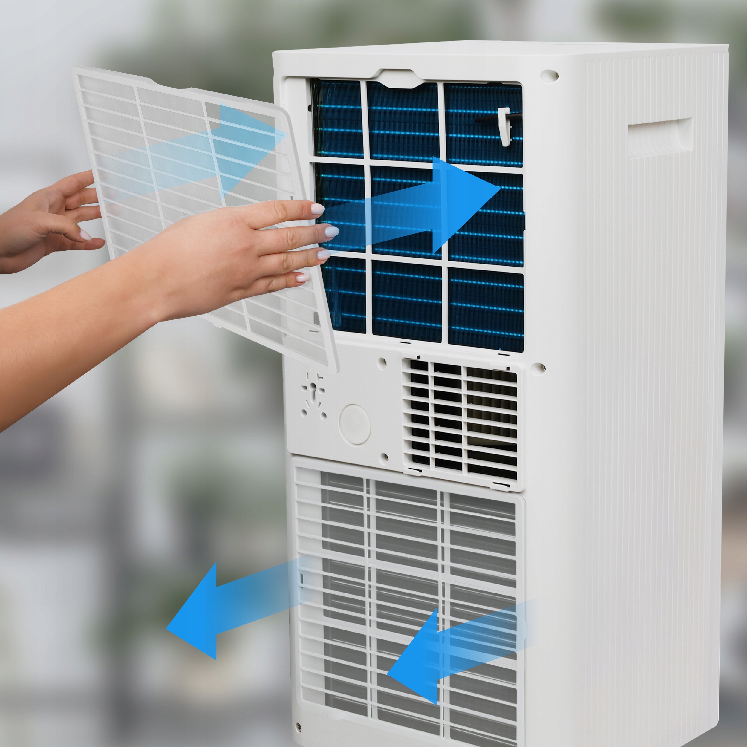 Klimatyzator przenośny osuszacz powietrza EBERG RIO 3kW 2xLED WiFi 24l/24h Przepływ powietrza 360 m³/h