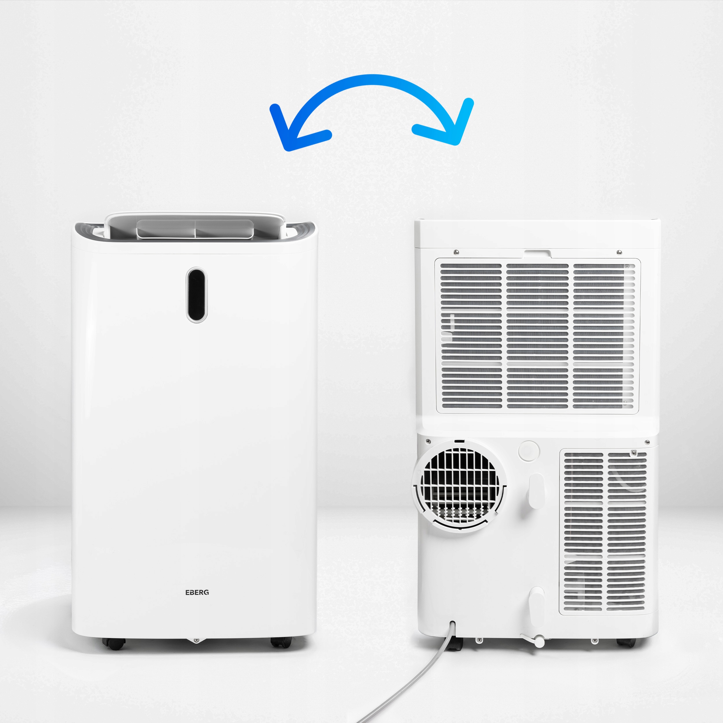 Klimatyzator przenośny EBERG VIGO 4,7kW 4w1 WiFi Osuszacz + Funkcja grzania Informacje dodatkowe sterowanie przez Wi-Fi wbudowany wyświetlacz temperatury