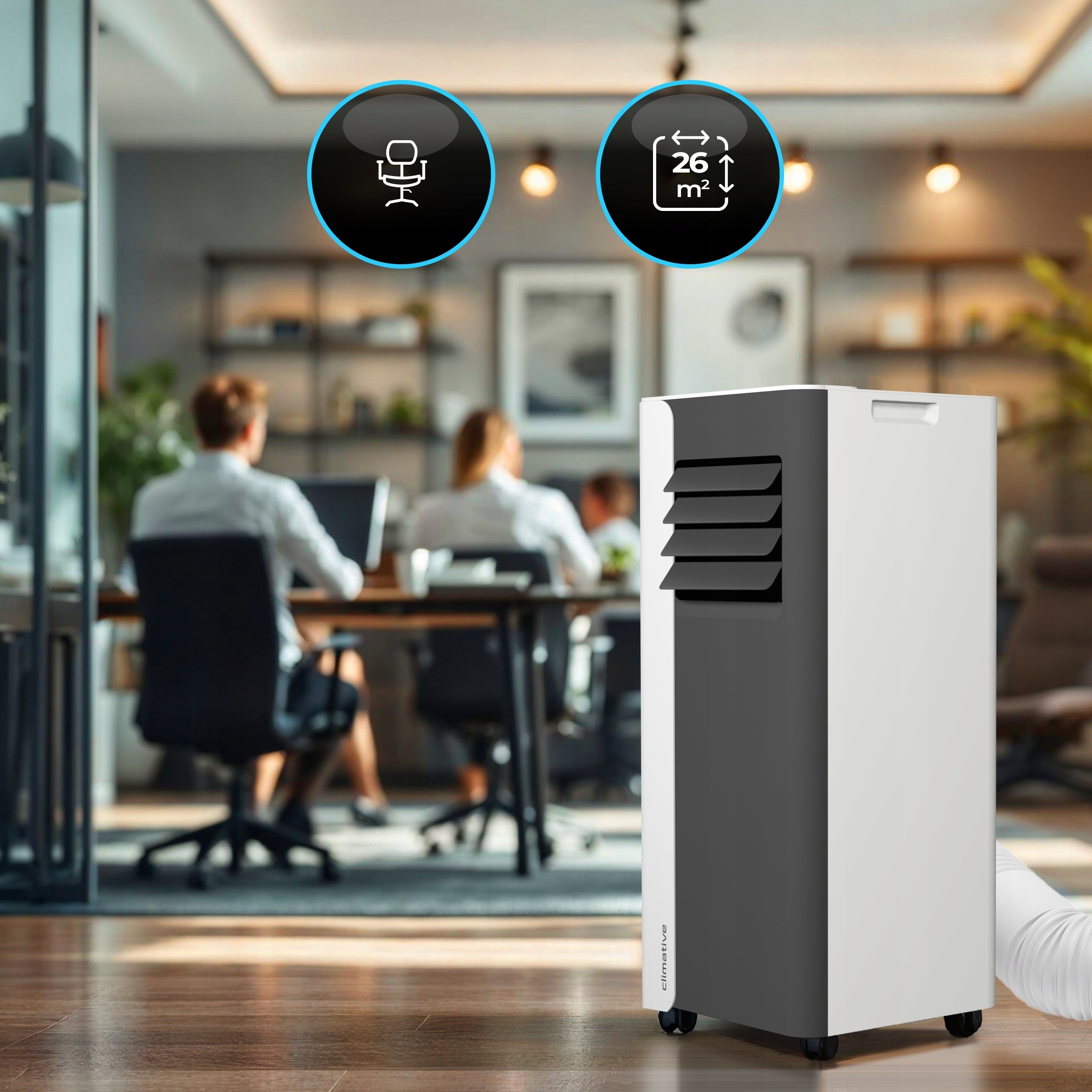 Klimatyzator przenośny MINI 2,6 kW mały cichy WiFi 26 m2 osuszacz uszczelka EAN (GTIN) 5905204696194