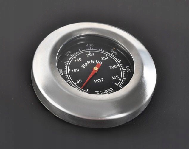 GRILL WĘGLOWY OGRODOWY DUŻY ŻELIWNY RUSZT Z POKRYWĄ TERMOMETR POPIELNIK Szerokość rusztu 37 cm
