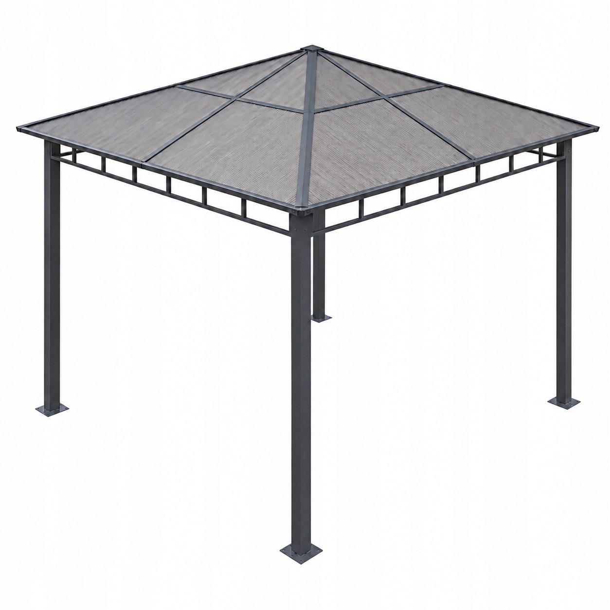 PAWILON TARASOWY 3x3 PERGOLA OGRODOWA ALTANA DACH z POLIWĘGLANU Antracyt Producent Mirpol