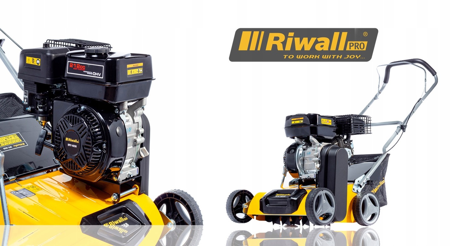 MOCNY AERATOR WERTYKULATOR SPALINOWY 4300W 10KM RIWALL 2 WAŁKI Marka Riwall