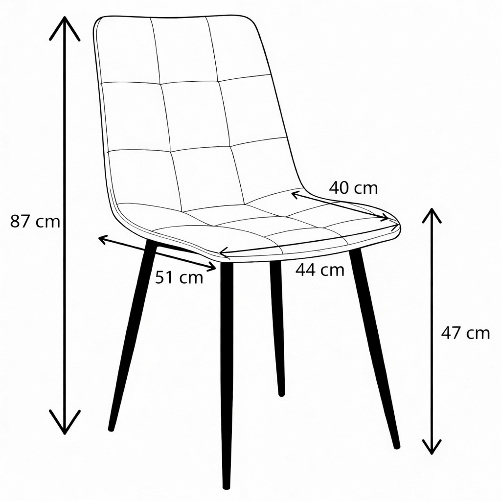 Krzesło Tapicerowane Czarne Welurowe 6 szt Stabilne Krzesła Glamour Welur Model Velvet 6xW001KC Oeko-Tex