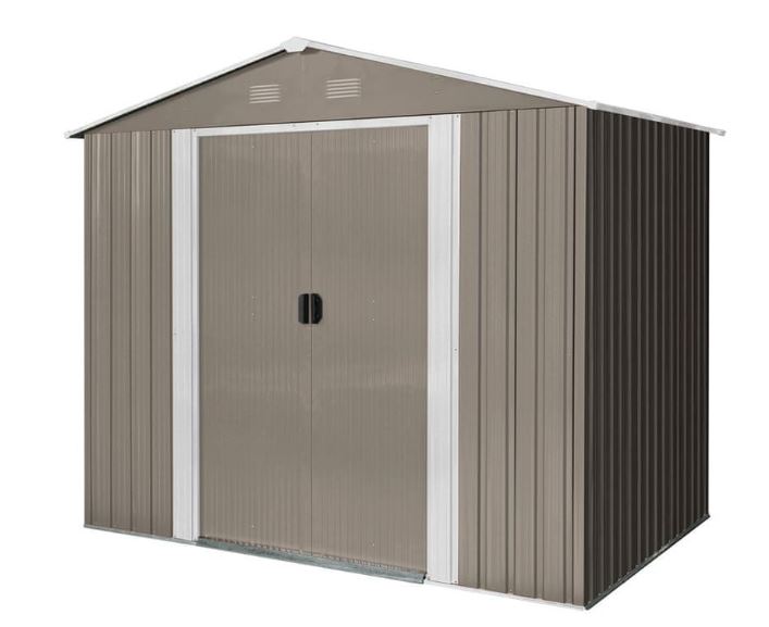 Nawiedzony domek ogrodowy metalowy Riwall 174 x 236 cm blaszany schowek Producent Riwall