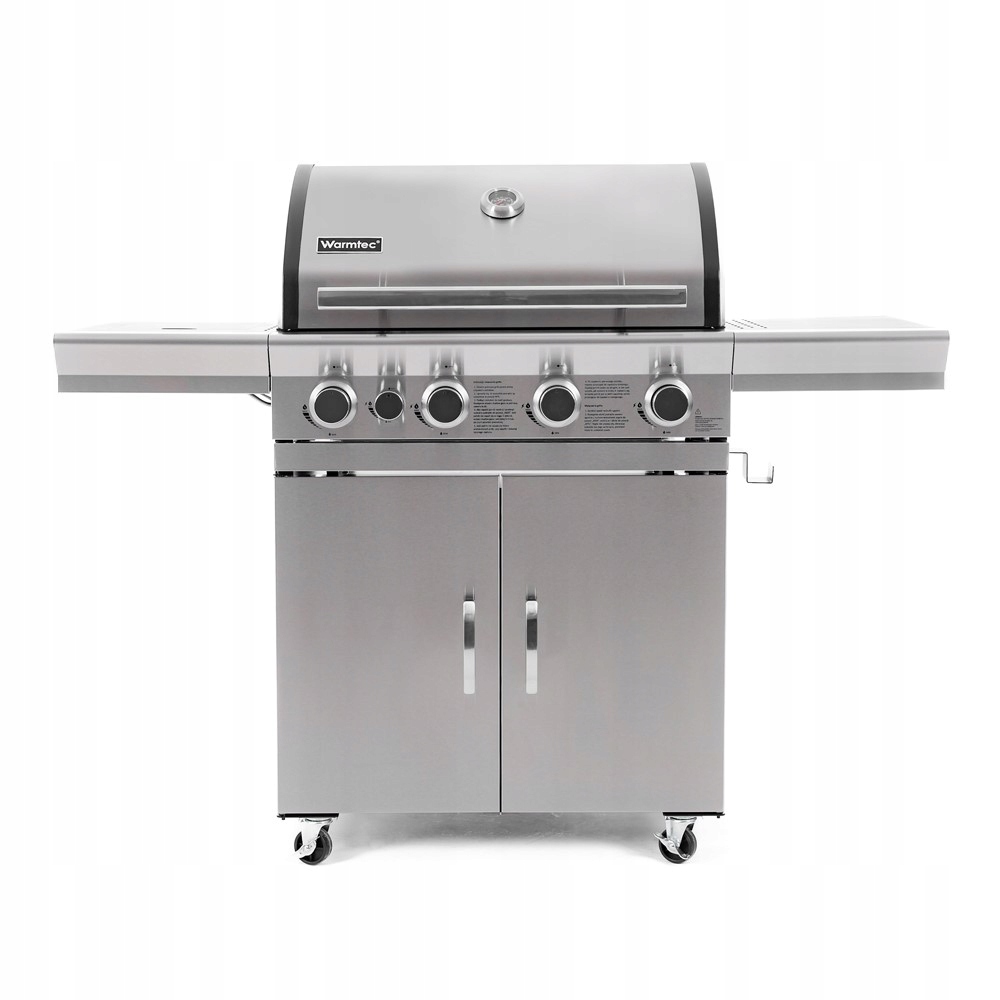 Grill gazowy ogrodowy żeliwny ruszt nierdzewny stal 4+1 17,5kW SilverFlame Liczba palników 5