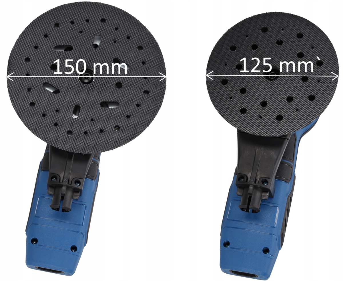 SZLIFIERKA MIMOŚRODOWA OSCYLACYJNA 2 pady 150mm 125mm Regulacja 350W DEDRA Rodzaj szlifierka mimośrodowa