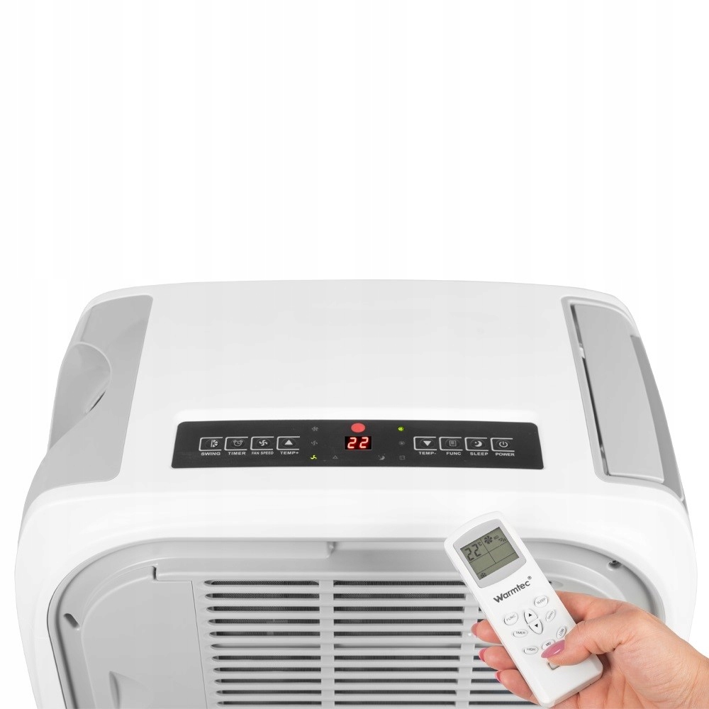 Klimatyzator przenośny mocny osuszacz 5.4kW 60m2 4w1 WiFi MORSO+ KP54W Informacje dodatkowe wbudowany wyświetlacz temperatury sterowanie przez Wi-Fi